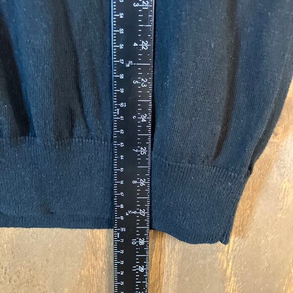 Express Mens Sweater Vest Black V Neck Merino Wool Blend XLarge - Picture 8 of 11